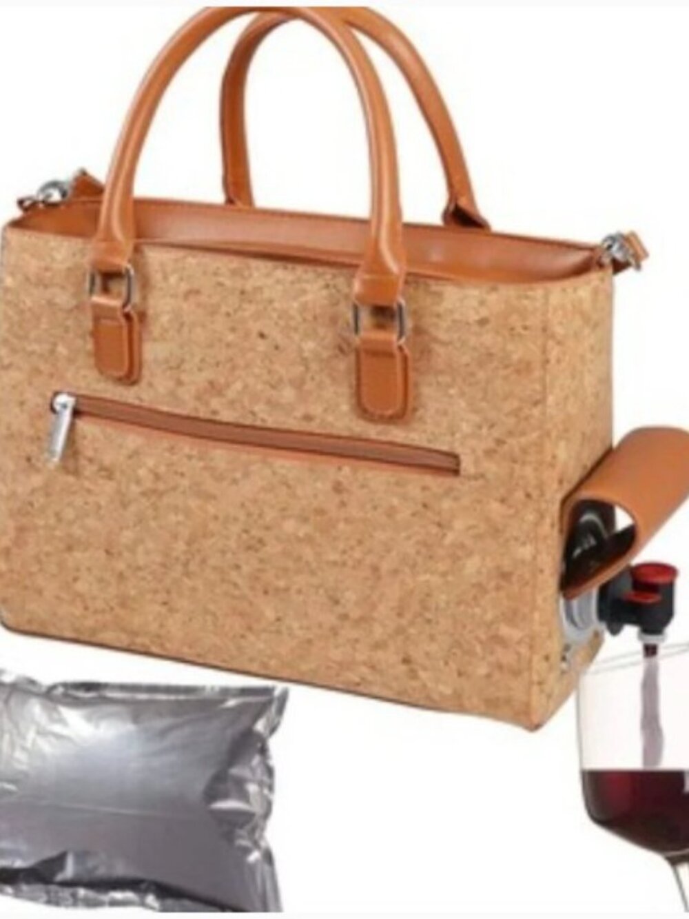 NWOT Primeware Insulated Drink Purse w/ Bladder Bag and Spout - Cork